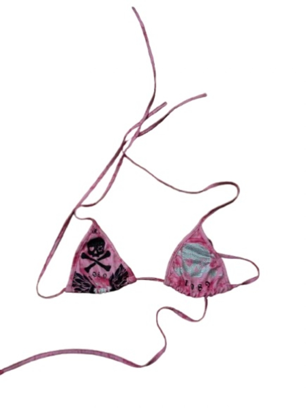 Pink skull bralette top